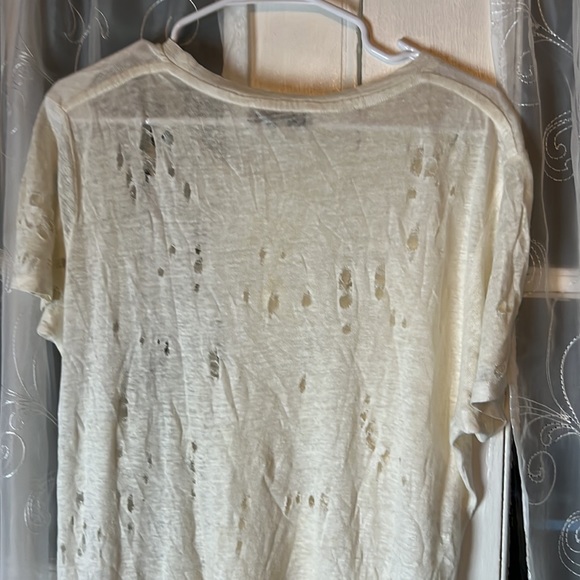 IRO CLAY HOLEY TEE with distressed shredded holes Made of linen Women (36) Sm(4) - Picture 8 of 9